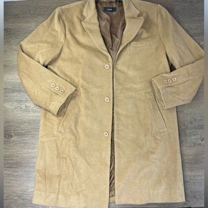 Alfani Mens Tan Camel Colored Wool Blend Jacket, size Large